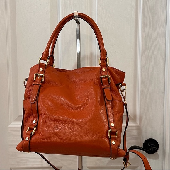 Michael Kors Orange Leather Large 2-in-1 Crossbody Purse/Tote - Picture 9 of 9